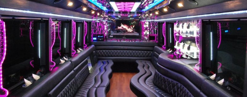 a limousine interior