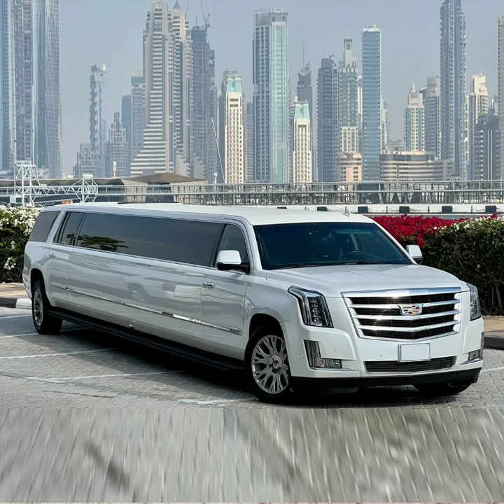 Stretch Limo Chrysler White limo rental UAE service