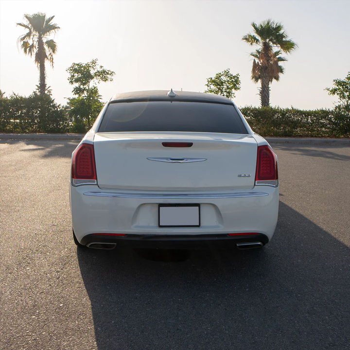 Stretch Limo Chrysler White UAE limo seating view